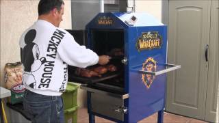 Smoking Half Chickens On The Pitmaker BBQ Safe 021613 [upl. by Yauqaj]