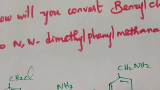 Benzyl chloride to NNdimethylphenylmethanamineOrganic Chemistry [upl. by Carma135]