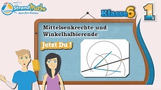 Mittelsenkrechte und Winkelhalbierende  Klasse 6 ★ Übung 1 [upl. by Sibylla886]