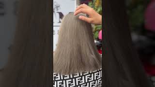 Ash Gray Hair Color shorts hair beauty makeup salon viral nails fyp [upl. by Teloiv879]