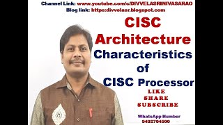 RISC and CISC architecture  Characteristics of RISC and CISC  COA  CO  CA [upl. by Ludwigg]