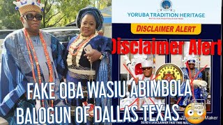 HISTORY OF ODUDUWA DALLAS FAKE OBA WASIU ABIMBOLA BALOGUN OF DALLAS FAKE OBA VS HUMAN TRAFFICKING😳 [upl. by Franza359]