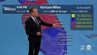 Category 5 Milton prompts hurricane warnings for St Lucie Indian River Okeechobee counties [upl. by Letnuahs]