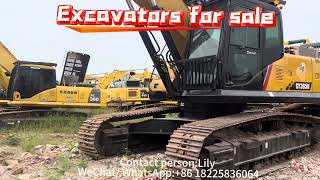 Preowned excavators for sale Various brands  Sany Volvo Cat Komatsu Hitachi Kobelco [upl. by Barby124]