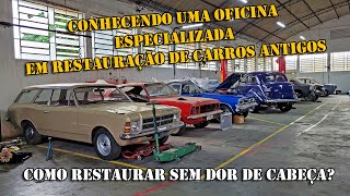 CONHECENDO UMA OFICINA DE RESTAURAÇÃO DE CARROS ANTIGOS  ESPAÇO E PROJETOS [upl. by Acirahs]