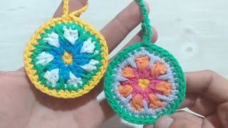 Hermosos llaveros mandalas tejidos a crochet  Paso a paso [upl. by Clorinde]