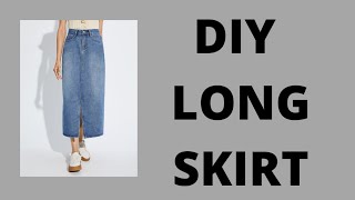 DIY Long skirt form old jeans [upl. by Bellew]