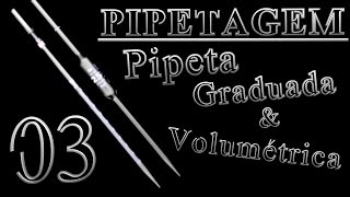 03  Pipetagem Pipeta graduada e pipeta volumétrica [upl. by Aleydis]