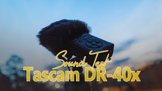 TASCAM DR40X  SOUND TEST  RYCOTE WINDJAMMER  SONY A6400 SIGMA 16MM 14  SIGMA 30MM 14 [upl. by Sirtemed]