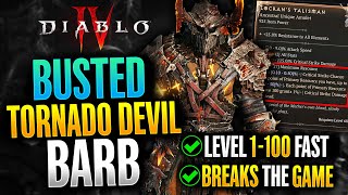 Diablo 4  Whirlwind Dust Devil Barbarian Leveling Build Guide 1100  Best Barb Build Season 5 [upl. by Amitarp]