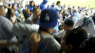 Brawl at Dodger Stadium v Phillies  Fans Throw Beer At Cops [upl. by Penman705]