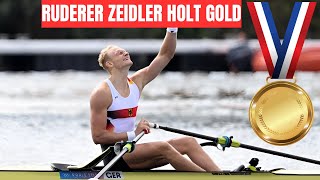 Olympia 2024 Ruderer Zeidler holt Gold [upl. by Enoval]