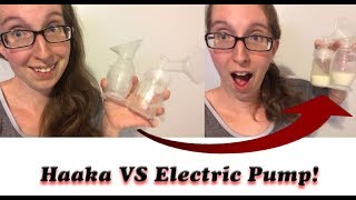 Haaka VS Electric Pump Who Will Win SHOCKING Haakaa Demo How To Use [upl. by Aelyak515]