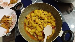 Whats for dinner Lau chingri Roopchanda fry white rice 😁😋 bengalicooking howtocookBanglafood [upl. by Jeremy927]