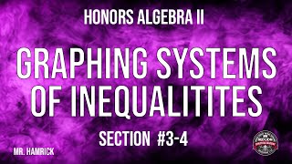 Honors Algebra II Section 34 quotGraphing Systems of Inequalitiesquot [upl. by Anwahsit]