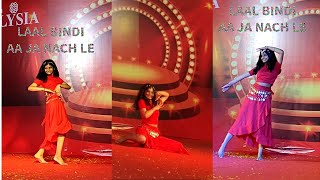 Aaja Nachle amp laal Bindi Song Dance performance for ganesh chaturthi Dance performancedance cover [upl. by Kassity]