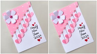 DIY Happy New Year Greeting CardHow to make New Year Greeting CardHappy New Year Card 2024 [upl. by Acinoev]