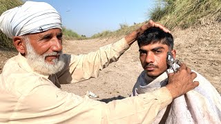 Wonderful Haircut With Sleep ZAZA Machine But Barber is 100 Year OldASMR ABi [upl. by Othilie]