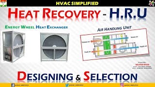 Energy Recovery Air Handling Unit WHEEL Designing amp Selection [upl. by Carmelo742]