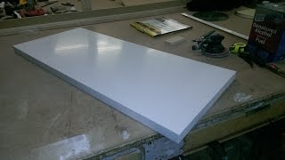 CORIAN TOP SOLID SURFACE EDGE GLUING [upl. by Anelaj]