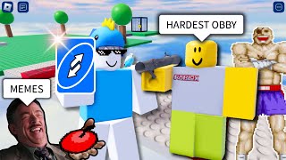 ROBLOX I Wanna Test The Game FUNNY MOMENTS HARDEST OBBY [upl. by Vitia513]