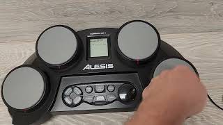 Alesis CompactKit 4 Compact Kit 4 Tabletop Electric Electronic Drum Kit Pads [upl. by Trinia890]