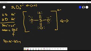 How To Draw The Lewis Structure of Thiosulfate S2O32 [upl. by Dahij]