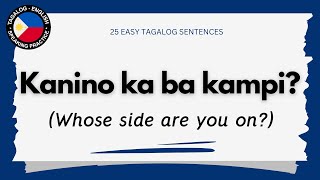 25 EASY TAGALOG PHRASES AND SENTENCES TO KNOW  EnglishFilipino Speaking Practice [upl. by Kinny]