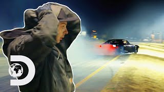 Slippery Road Causes Multiple Spins For The 405  Street Outlaws [upl. by Neddie]