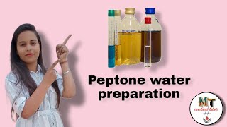 peptone water preparation  microbiology peptonewater agar agarmedia [upl. by Carlen483]