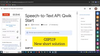 SpeechtoText API Qwik Start GSP119 short solution  gcp googlecloud arcade swags [upl. by Constantina]