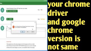 Your Chrome Driver and Google Chrome Version Is not same Click Yes botton to view [upl. by Anafetse512]