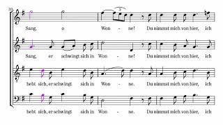 Lerchengesang Felix Mendelssohn Bartholdy Score Video [upl. by Nogaem]