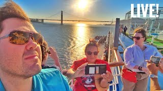 Live from Carnival Miracle Alcatraz Golden Gate Bridge Cruise Ship [upl. by Jordanson]