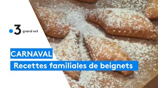 Beignets de carnaval en Alsace  Kissle Hochziknepfle à chacun sa spécialité [upl. by Lonyer]