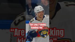 Reino’s reaction to Barkov’s nolook assist 😅😅 [upl. by Guyer]