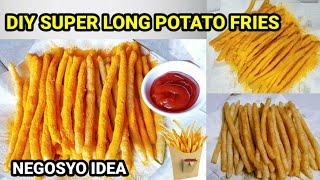 DIY LONG POTATO FRIES Street Food NEGOSYO IDEA  How to Make Long French Fries 🍟MONSTER FRIES [upl. by Paz]