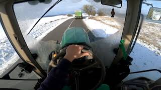 Transport  John Deere 6830 Premium  Strom TC21000  POVDrive View [upl. by Mahda]