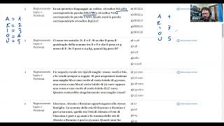 🧩 Luglio 2024  Logica n° 2  In un ipotetico linguaggio in codice al codice S1L5M3 corrisponde la… [upl. by Ellimak]