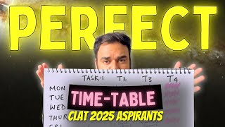 Daily timetable to follow for CLAT 2025 preparation  clat [upl. by Ymled150]