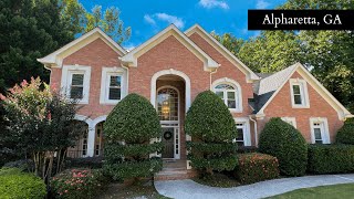 GORGEOUS 3SIDED BRICK HOUSE FOR SALE IN ALPHARETTA GEORGIA  5 Bedrooms  5 Bathrooms [upl. by Ahsias]