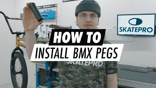 How to Install BMX Pegs  SkatePro [upl. by Barthol]