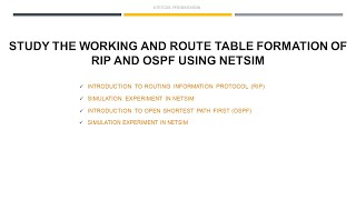 Study the Working and Route Table formation of RIP amp OSPF using NetSim [upl. by Ekusoyr]