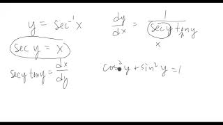 Derivative of Arcsec [upl. by Yelwah]