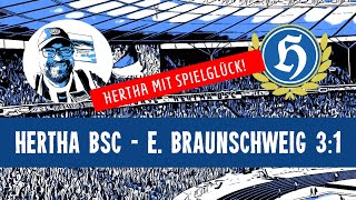 Hertha BSC  Eintr Braunschweig 31  Spielanalyse  Spielglück [upl. by Atikim]