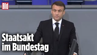 Macron würdigt Schäuble mit Rede auf Deutsch [upl. by Ylekalb304]