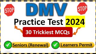 DMV Practice Test 2024  30 Trickiest MCQ Questions Answers [upl. by Uri]