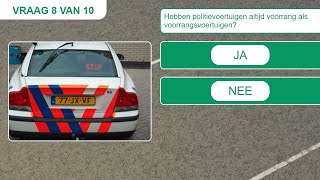 🚘 10 Vragen voor het CBR Auto Theorie Examen 🚗 [upl. by Riatsila]