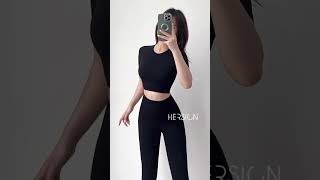 All black outfit HERSIGN dotapgym review dotapgymnu reviewdo GYM dotap yoga dongluctapgym [upl. by Hilary]