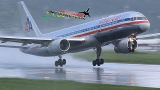 American Airlines 757200 in Awesome RB211 Action  St Kitts RLB Intl Airport [upl. by Valda]